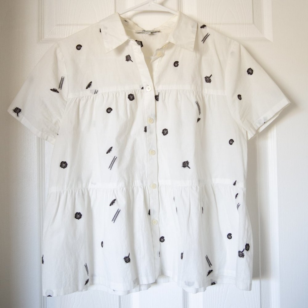 Madewell Seamed Button-Down Shirt in El Rancho